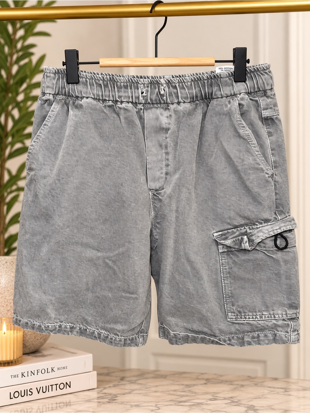 Zara Boys Gray Cargo Shorts Size 13-14